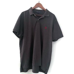 U.S. Polo Assn. Men's Big & Tall Short Sleeve Polo Shirt Heather Grey, size XXL